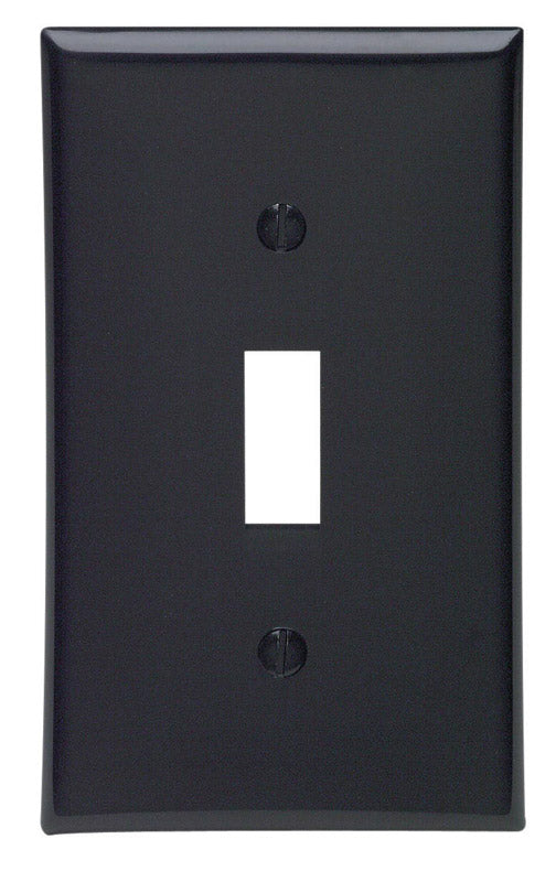 LEVITON MFG CO. - Leviton Black 1 gang Nylon Toggle Wall Plate 1 pk