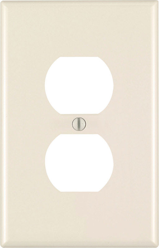 LEVITON MFG. - Leviton Almond 1 gang Plastic Duplex Wall Plate 1 pk