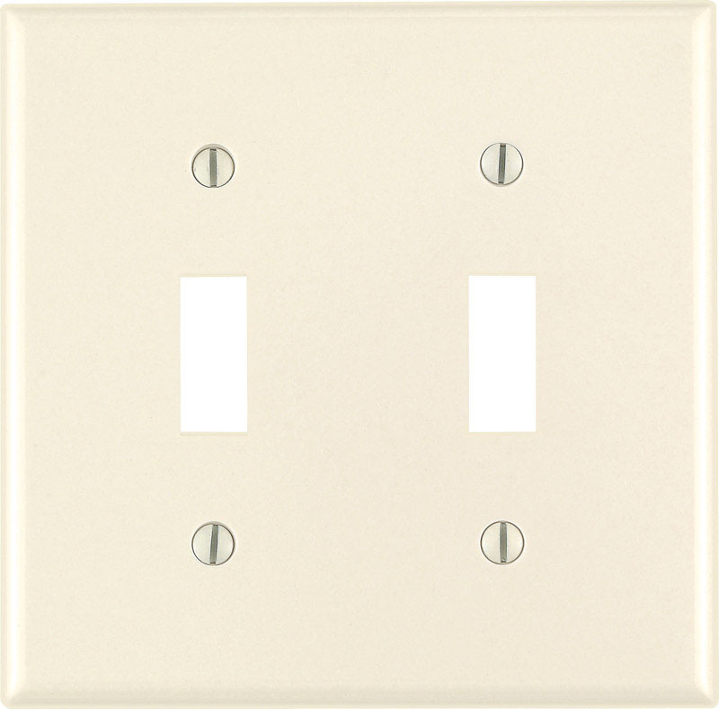 LEVITON MFG. - Leviton Almond 2 gang Thermoset Plastic Toggle Wall Plate 1 pk