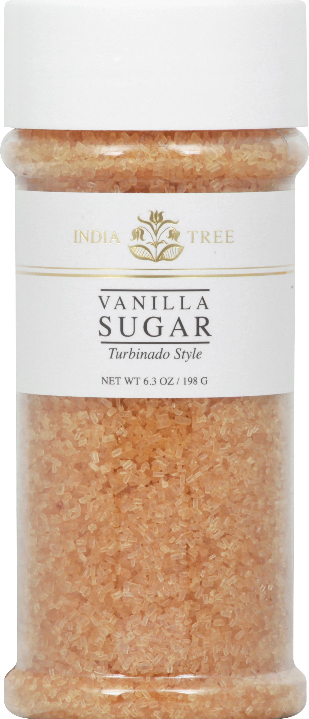 India Tree Turbinado Style Vanilla Sugar 6.3 oz - Case of 6
