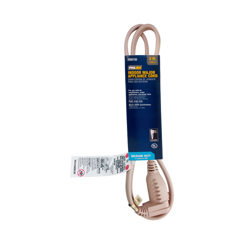 PROJEX - Projex 14/3 SPT-3 125 V 3 ft. L Appliance Cord