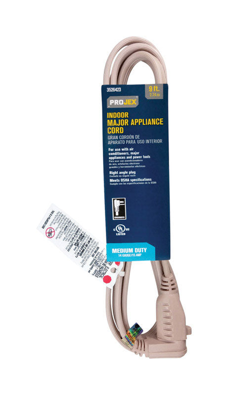 PROJEX - Projex 14/3 125 V 9 ft. L Appliance Cord