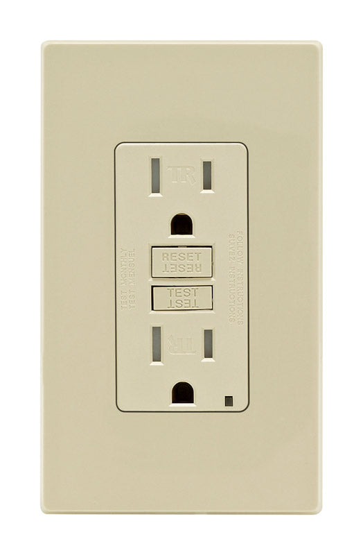LEVITON - Leviton 15 amps 125 V Ivory Outlet/Wallplate 5-15R 1 pk