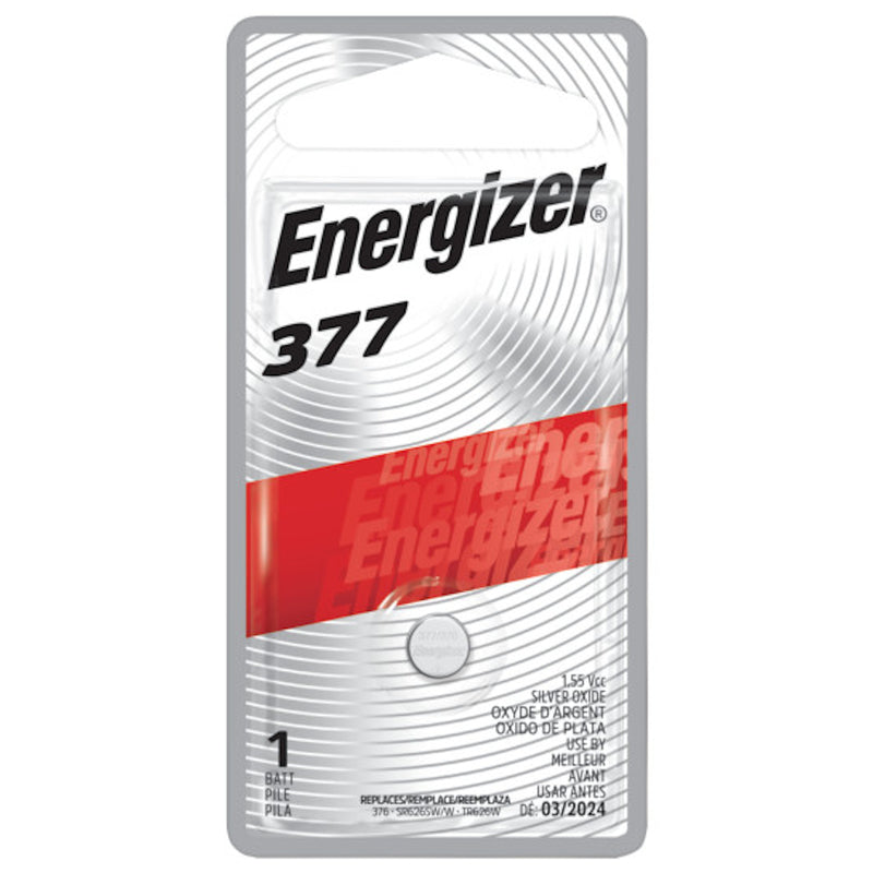 ENERGIZER - Energizer Silver Oxide 377 1.55 V 0.02 Ah Electronic/Watch Battery 1 pk