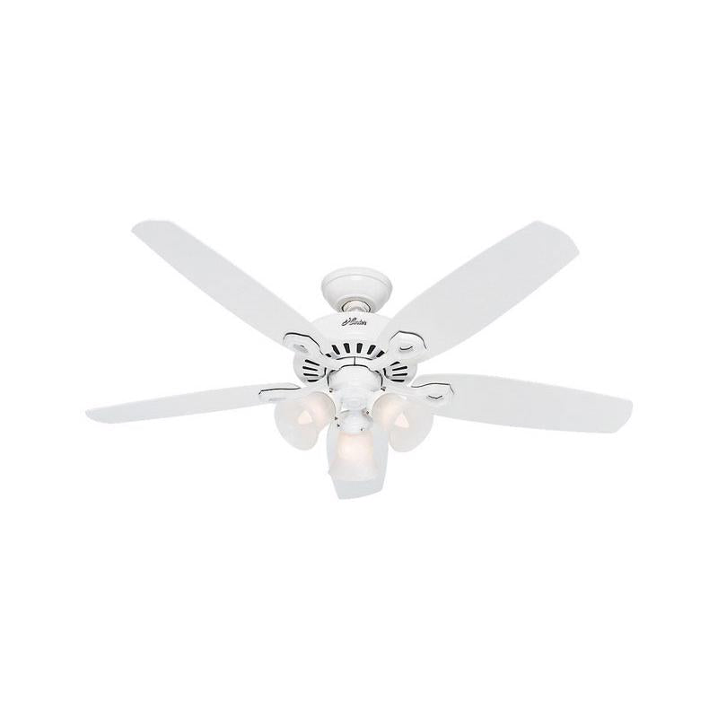 HUNTER - Hunter Builder Plus 52 in. Snow White White LED Indoor Ceiling Fan