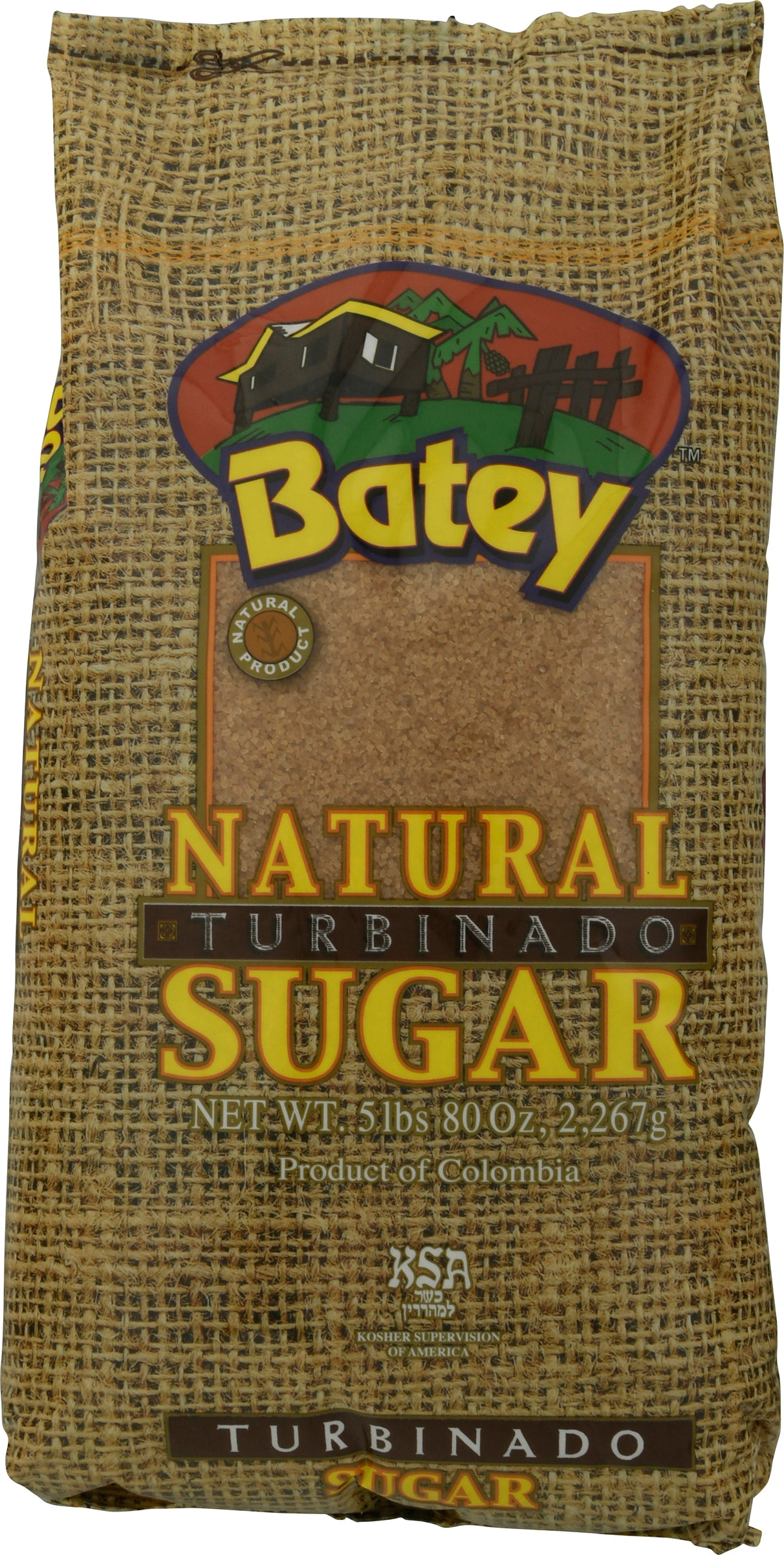 Batey Natural Turbinado Sugar 5 lb - Case of 10