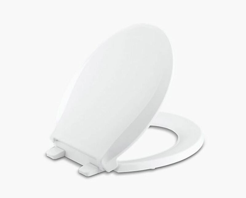KOHLER - Kohler Cachet Slow Close Round White Plastic Toilet Seat