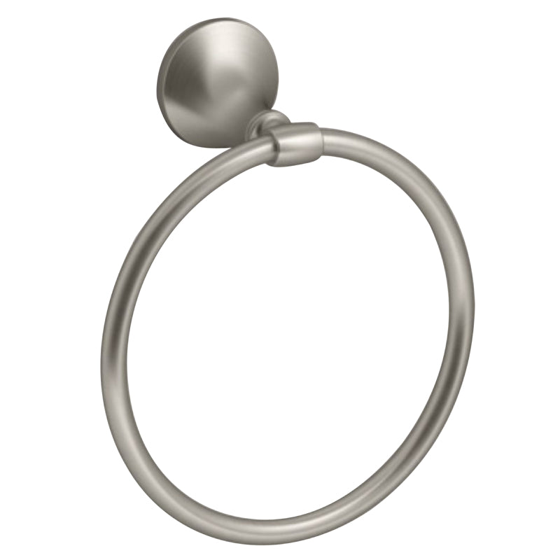 KOHLER - Kohler Elliston Brushed Nickel Silver Towel Ring Metal