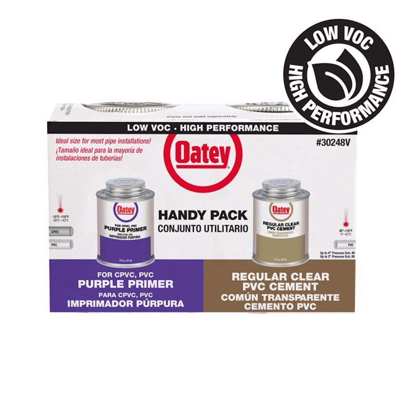 OATEY - Oatey Clear/Purple Primer and Cement For PVC 8 oz