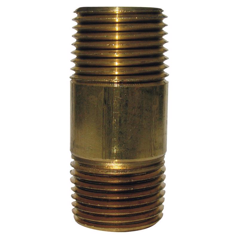 0 - 1 in. MPT X 1 in. D MPT Red Brass Nipple 4 in. L - Case of 5