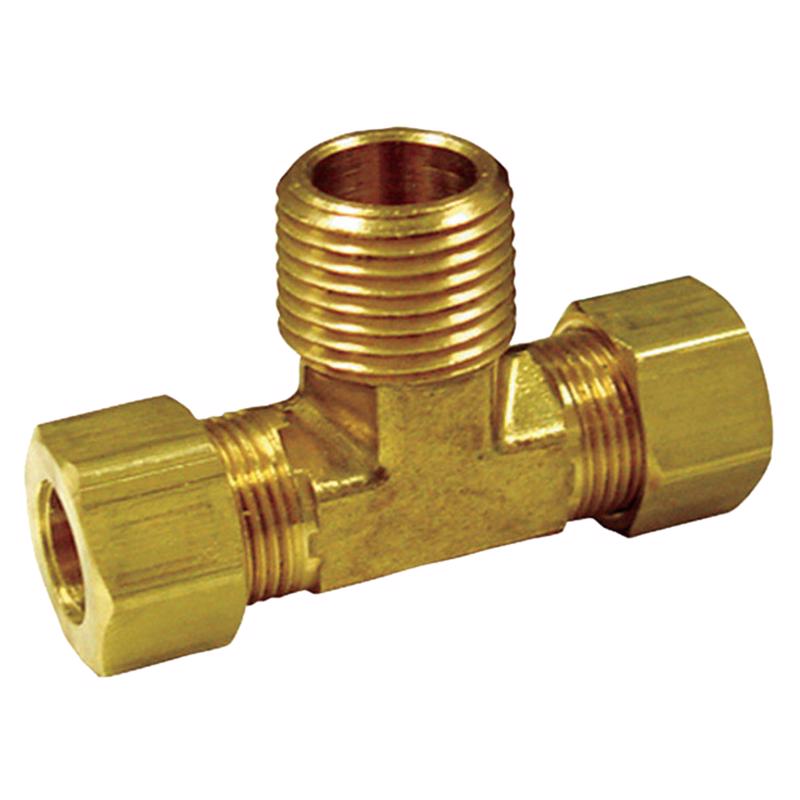 0 - 3/8 in. Compression X 3/8 in. D Compression Brass Reducing Tee - Case of 5