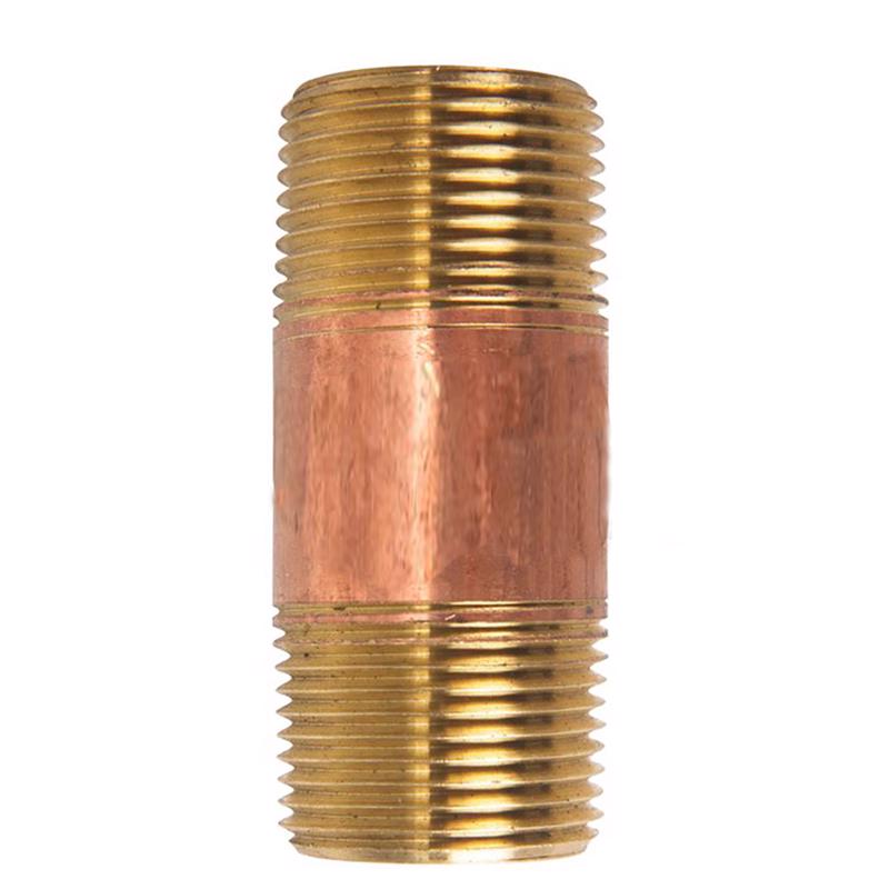 0 - 1 in. MPT X 1 in. D MPT Red Brass Nipple 3 in. L - Case of 5
