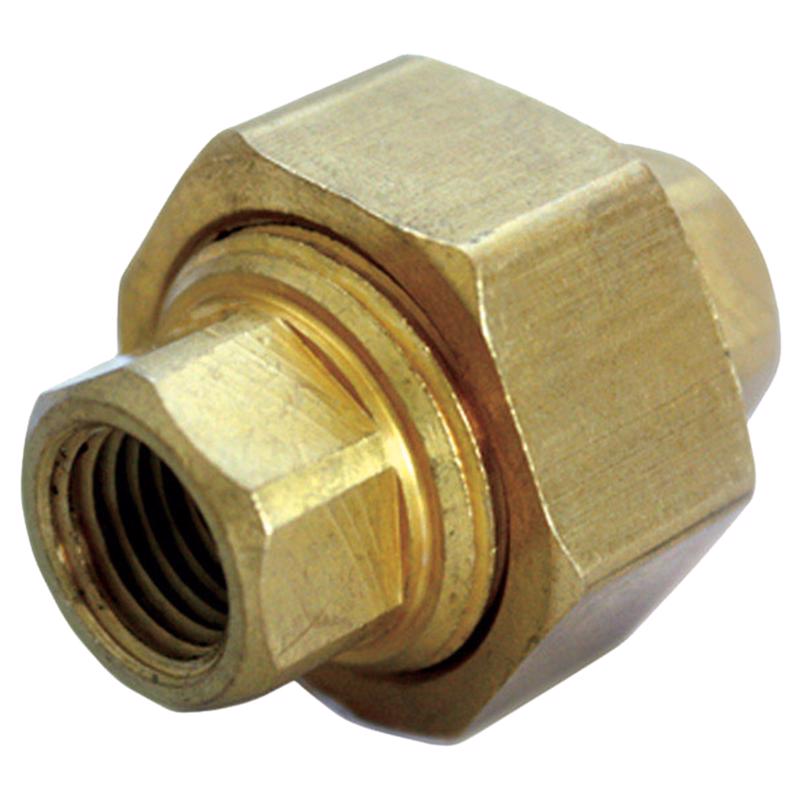 0 - 1/4 in. FPT X 1/4 in. D FPT Yellow Brass Union - Case of 5