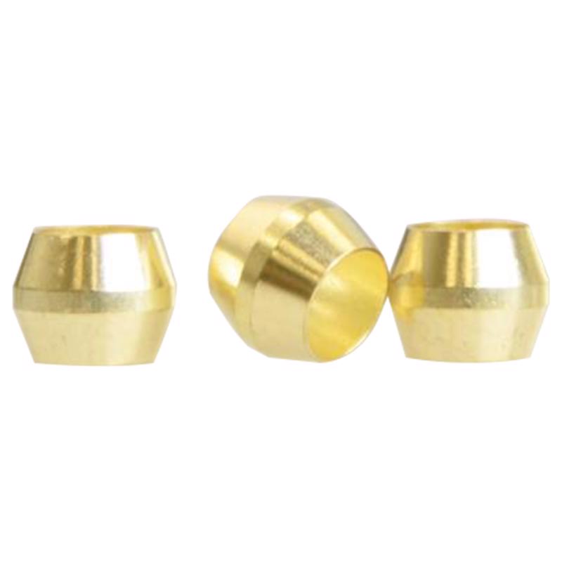 0 - 3/16 in. Compression X 3/16 in. D Compression Brass Sleeve - Case of 5