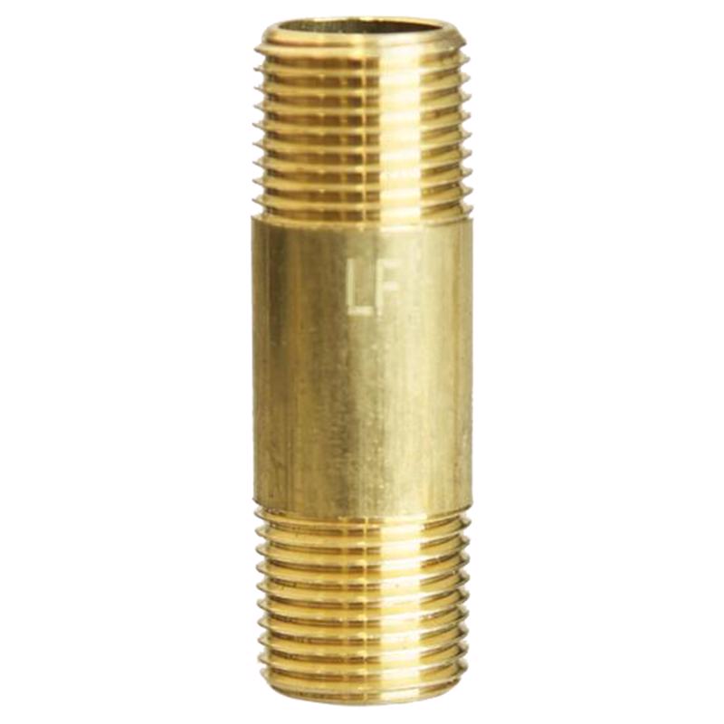 0 - 3/8 in. MPT X 3/8 in. D MPT Red Brass Nipple 2 in. L - Case of 5