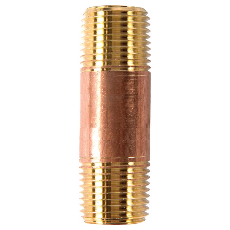 0 - 1/2 in. MPT X 1/2 in. D MPT Red Brass Nipple 2-1/2 in. L - Case of 5