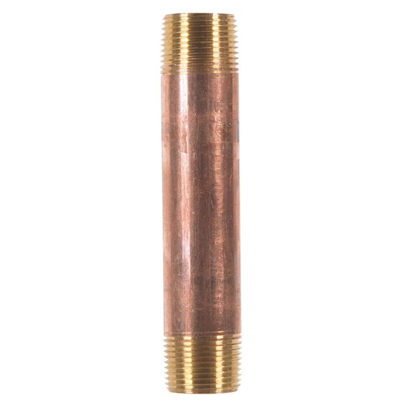 0 - 3/4 in. MPT bin X 3/4 in. D MPT bin Red Brass Nipple 5 in. L - Case of 5
