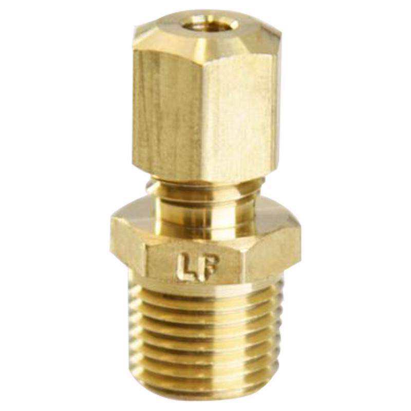 0 - 1/8 in. Compression X 1/8 in. D MPT Brass Connector - Case of 5