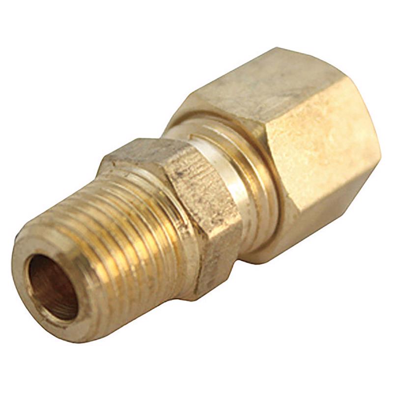 0 - 5/16 in. Compression X 1/4 in. D MPT Brass Connector - Case of 5