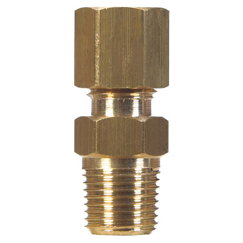 0 - 1/2 in. Compression in. X 3/8 in. D Male in. Brass Connector - Case of 5