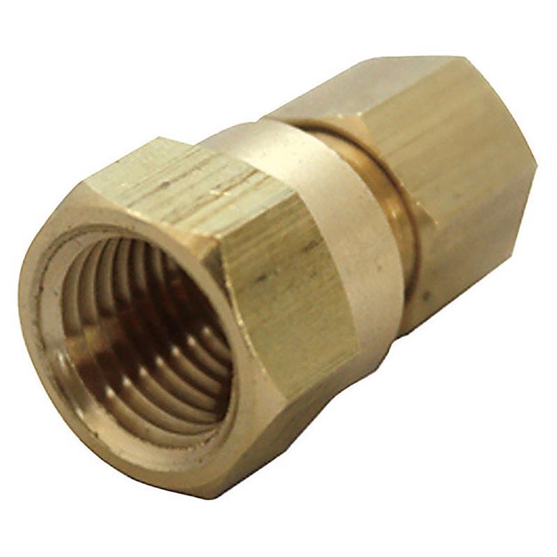 0 - 1/4 in. Compression X 1/8 in. D FPT Brass Coupling - Case of 5
