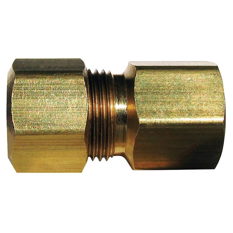 0 - 3/8 in. Compression X 3/8 in. D FPT Brass Coupling - Case of 5
