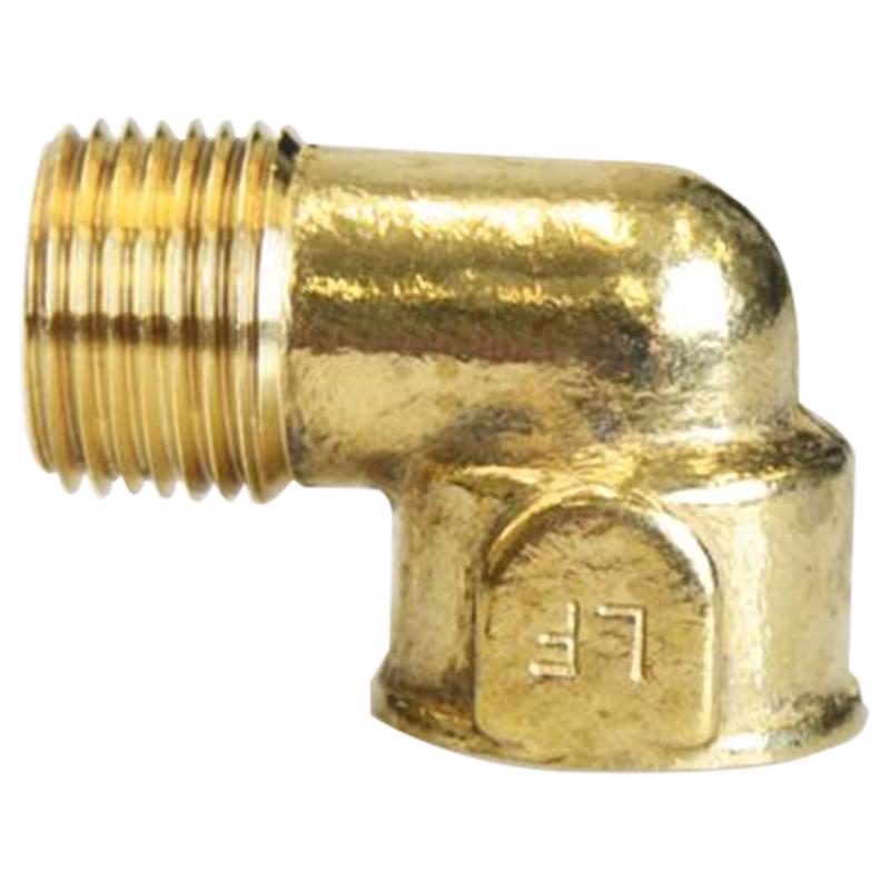 0 - 3/8 in. FPT X 3/8 in. D MPT Brass 90 Degree Street Elbow - Case of 5