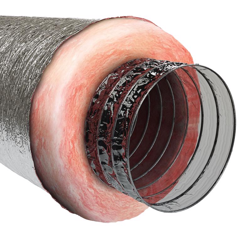 IMPERIAL - Imperial R8.0 25 ft. L X 7 in. D Silver Poly Duct