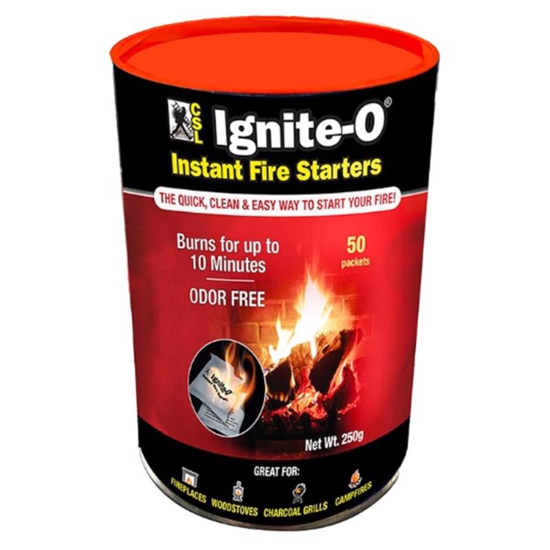 IGNITE-O - Ignite-O CSL Wood Fiber Fire Starter Packets 10 min 50 pk