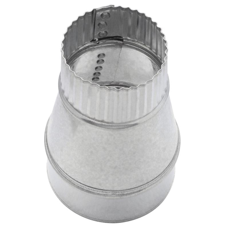 IMP - Imperial 4 in. D X 3 in. D Galvanized Steel Reducer with Crimp