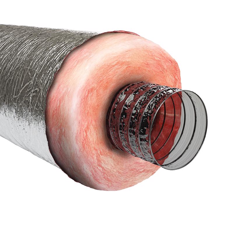 IMPERIAL - Imperial R8.0 25 ft. L X 4 in. D Silver Poly Duct