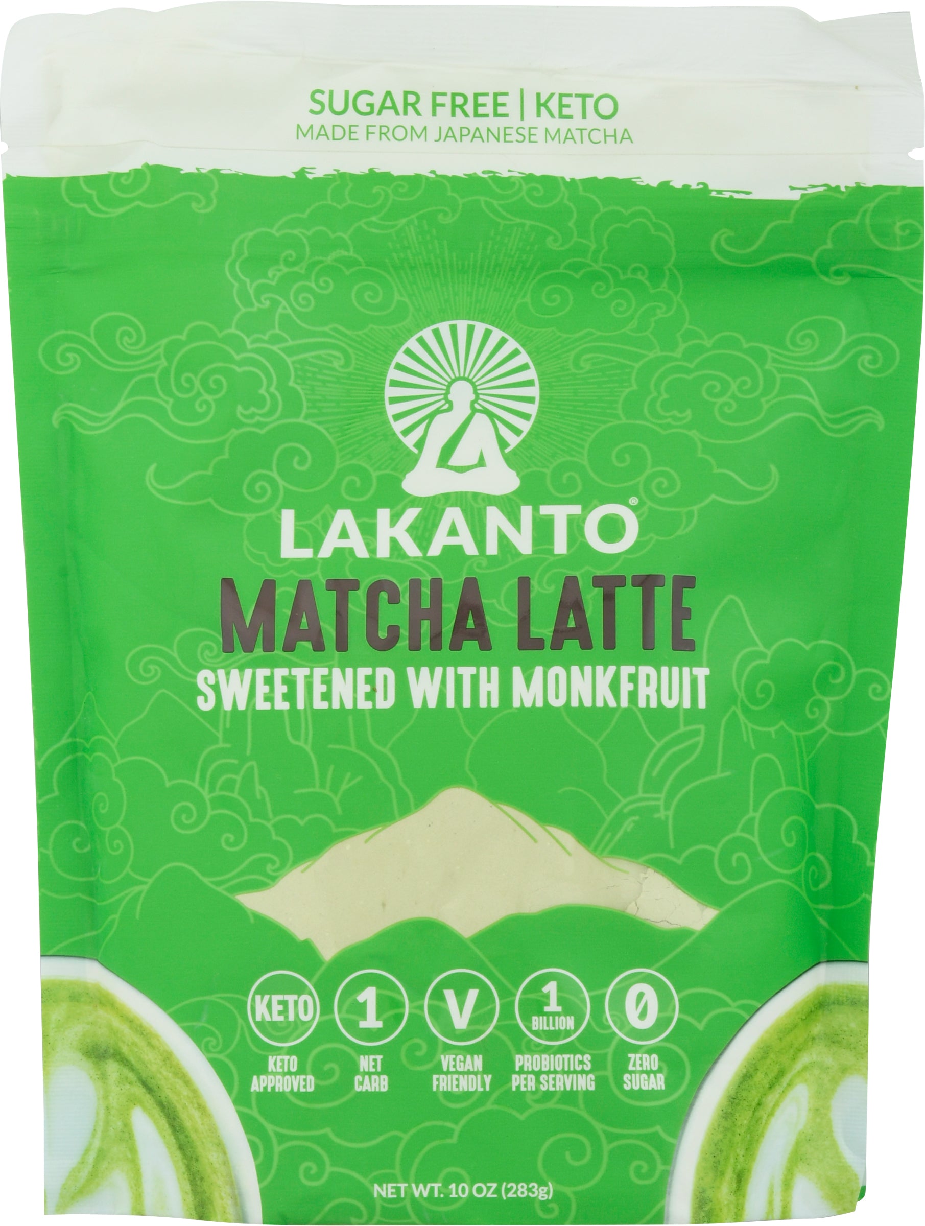 Lakanto Matcha Latte Sweetened with Monkfruit 10 oz - Case of 8