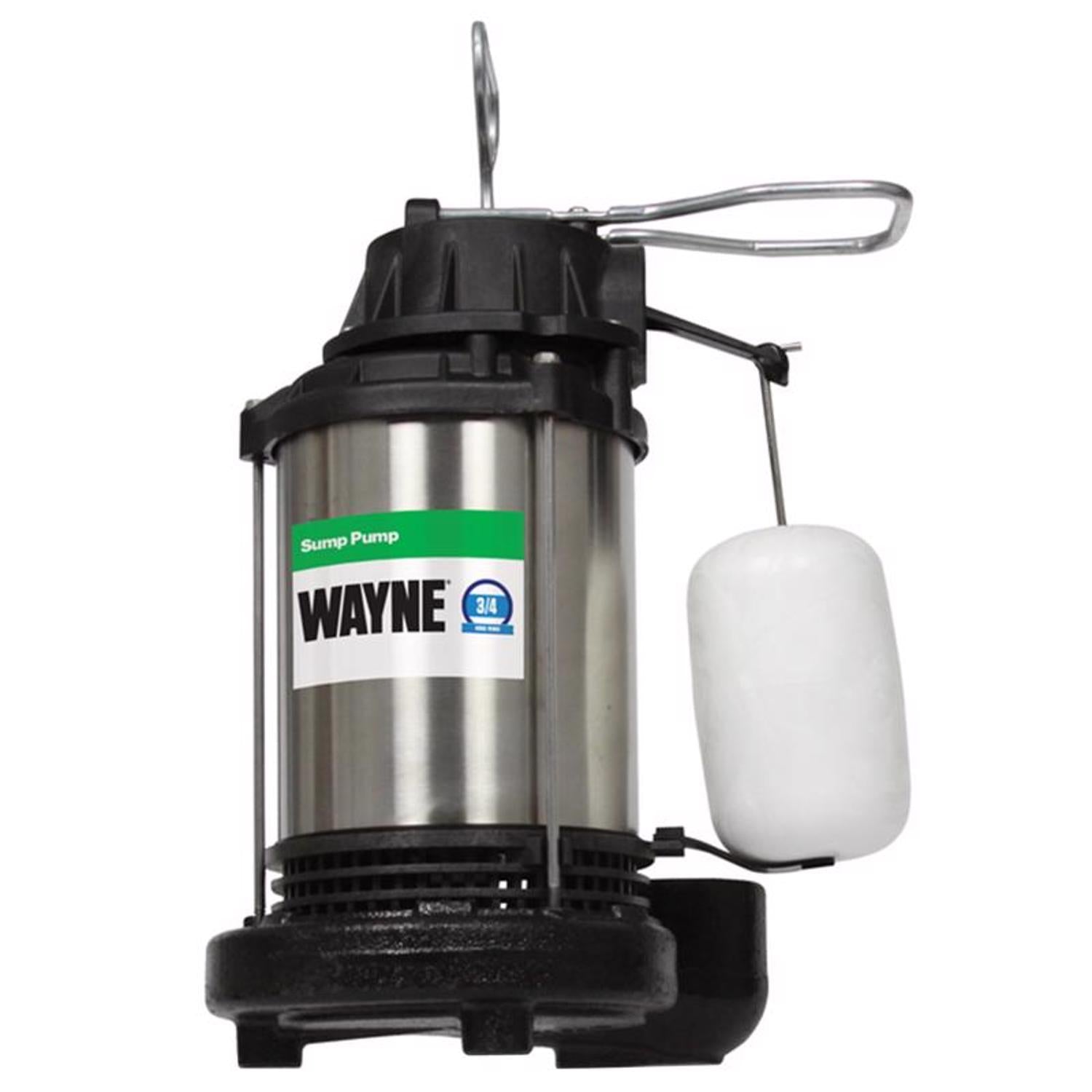 8 3/4 HP 5490 gph Stainless Steel Vertical Float Switch AC Sump Pump 8 ft
