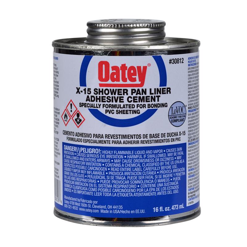 OATEY - Oatey X-15 Clear Adhesive and Sealant For PVC Sheeting 16 oz