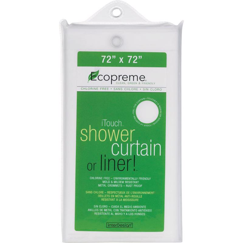 IDESIGN - iDesign 72 in. H X 72 in. W White Soft Shower Curtain Liner EVA