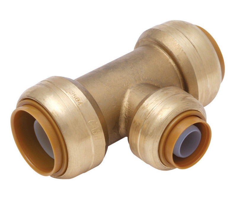 SHARKBITE - SharkBite 1 in. Push X 1 in. D Push Brass Reducing Tee