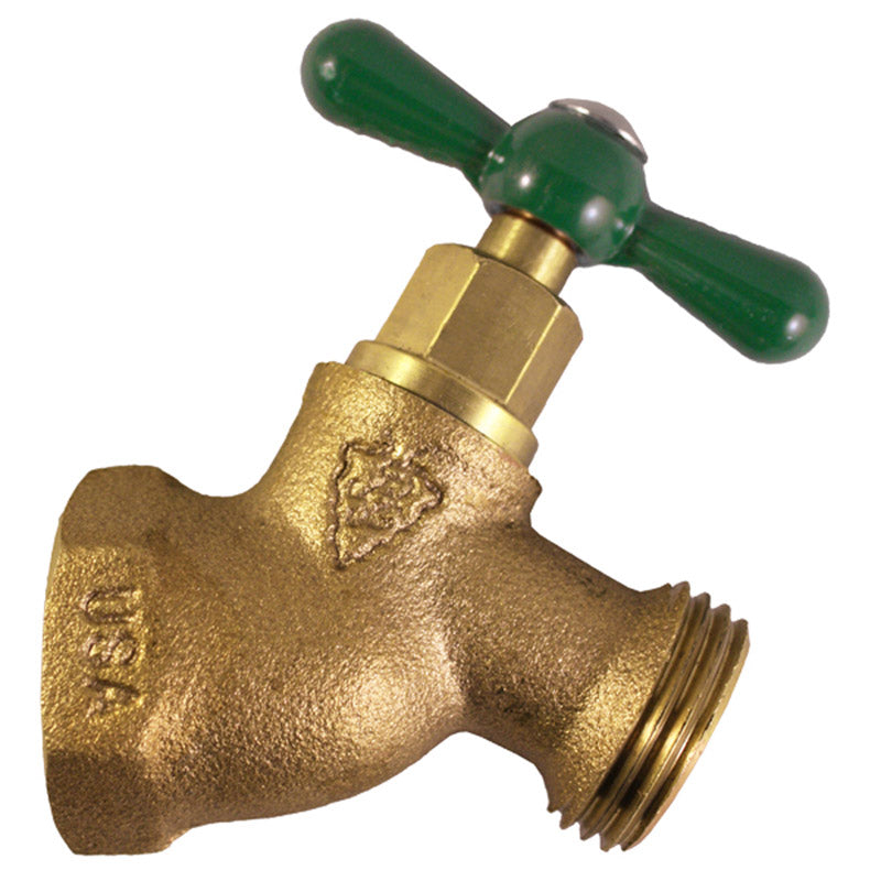 ARROWHEAD - Arrowhead 1/2 in. FIP X 3/4 in. MHT Brass No-Kink Hose Bibb
