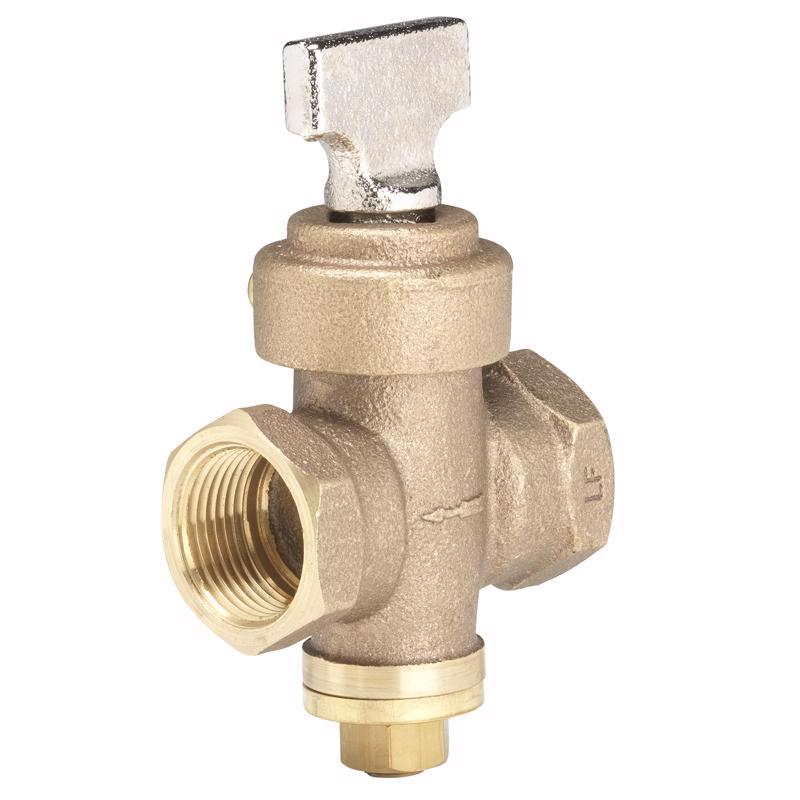 HOMEWERKS - Homewerks 1 in. FIP X 1 in. FIP Bronze Ground Key Stop & Drain Valve