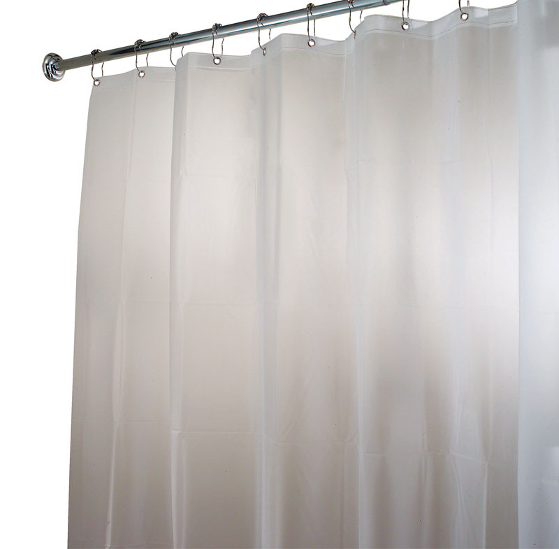 IDESIGN - iDesign 96 in. H X 72 in. W Frost Eva Shower Curtain Liner Vinyl