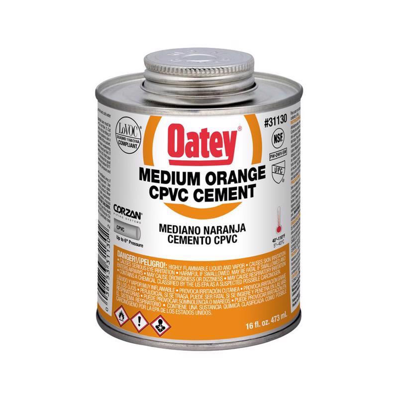 OATEY - Oatey Orange Cement For CPVC 16 oz
