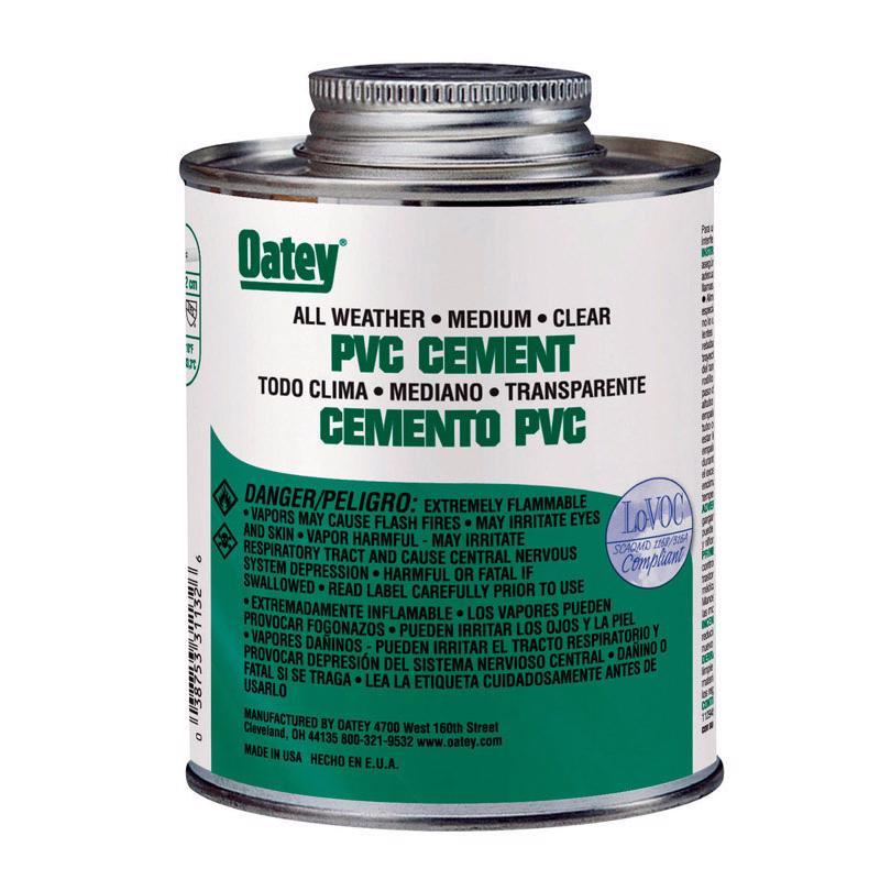 OATEY - Oatey All Weather Clear Cement For PVC 16 oz