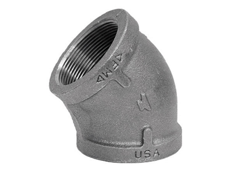 ANVIL - Anvil 1/4 in. FPT X 1/4 in. D FPT Black Malleable Iron 45 Degree Elbow