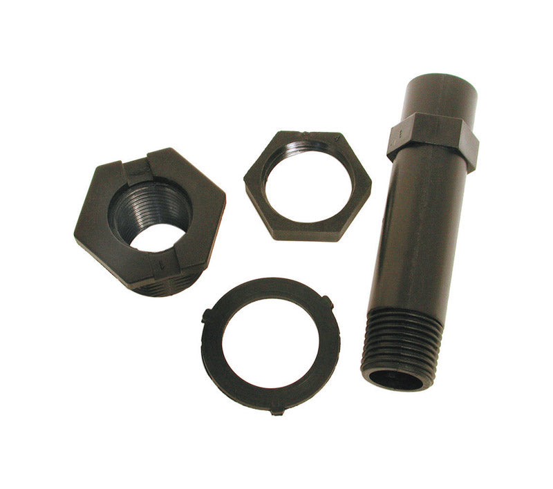 DIAL - Dial 1-1/4 in. H X 4-3/4 in. W Black Nylon Drain and Pipe Kit