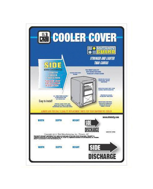 DIAL - Dial 36 in. H X 34 in. W White Polyester Evaporative Cooler Cover