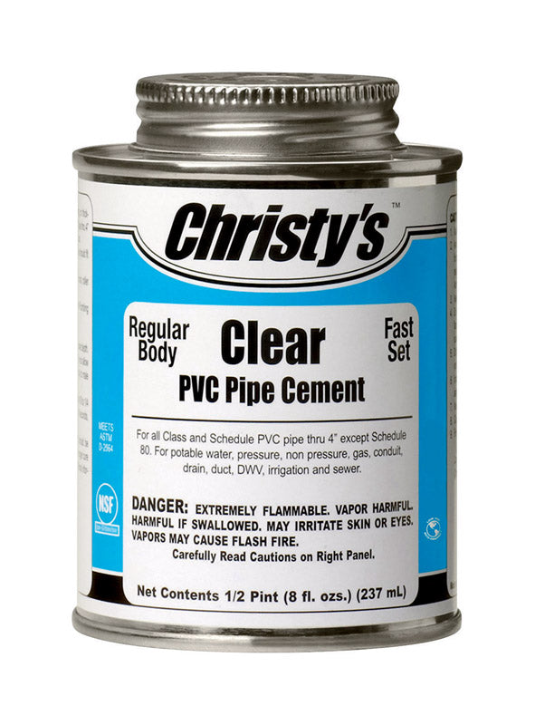 CHRISTY'S - Christy's Clear Cement For PVC 8 oz