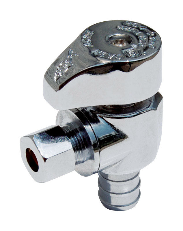 SHARKBITE - SharkBite 1/2 in. PEX Barb X 3/8 in. Brass Angle Stop Valve