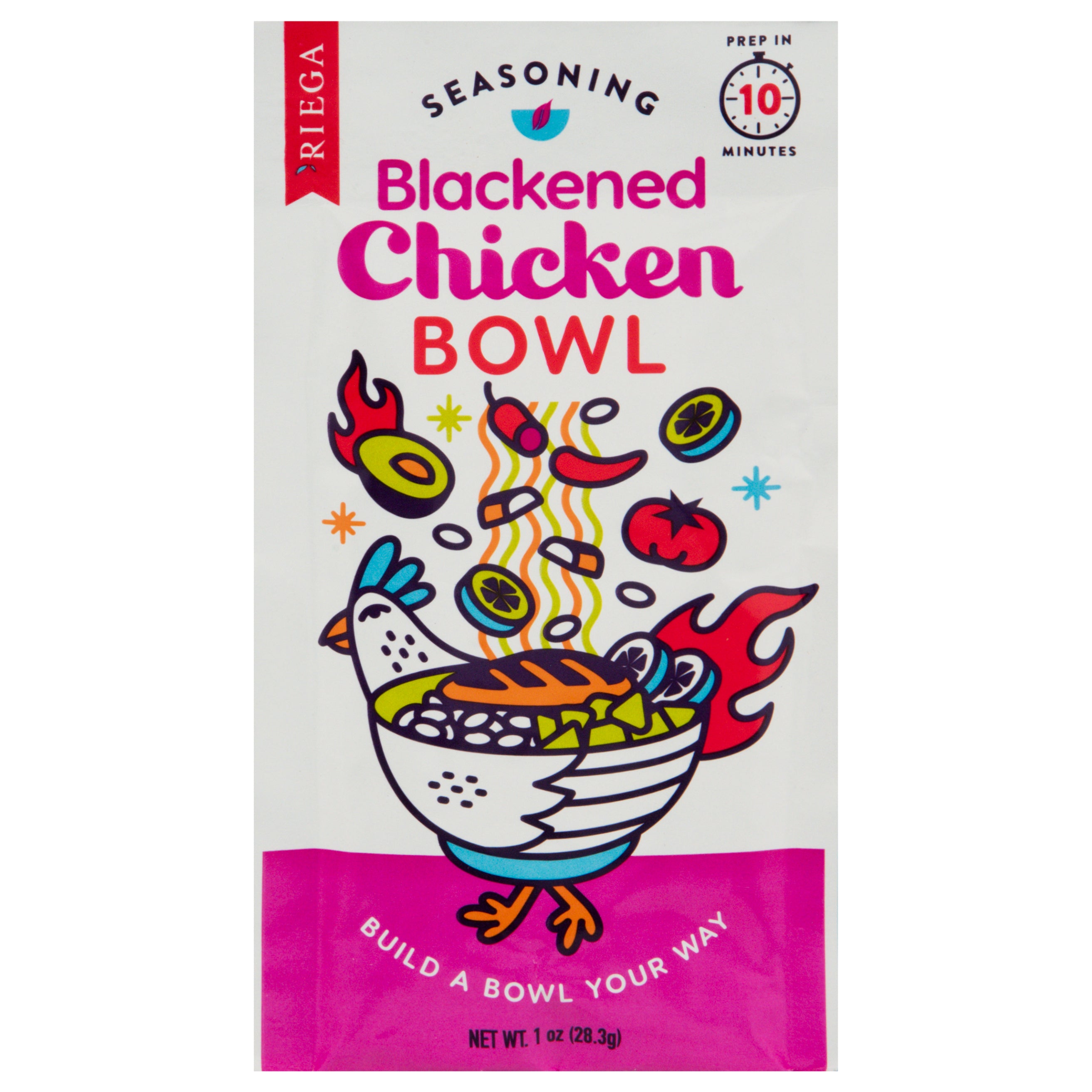 Riega Blackened Chicken Bowl Seasoning 1 oz - Case of 8