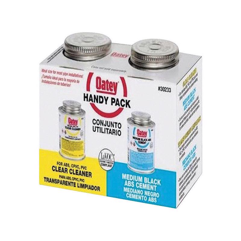 OATEY - Oatey Handy Pack Clear/Black Cement and Cleaner For ABS 2 pk - Case of 12