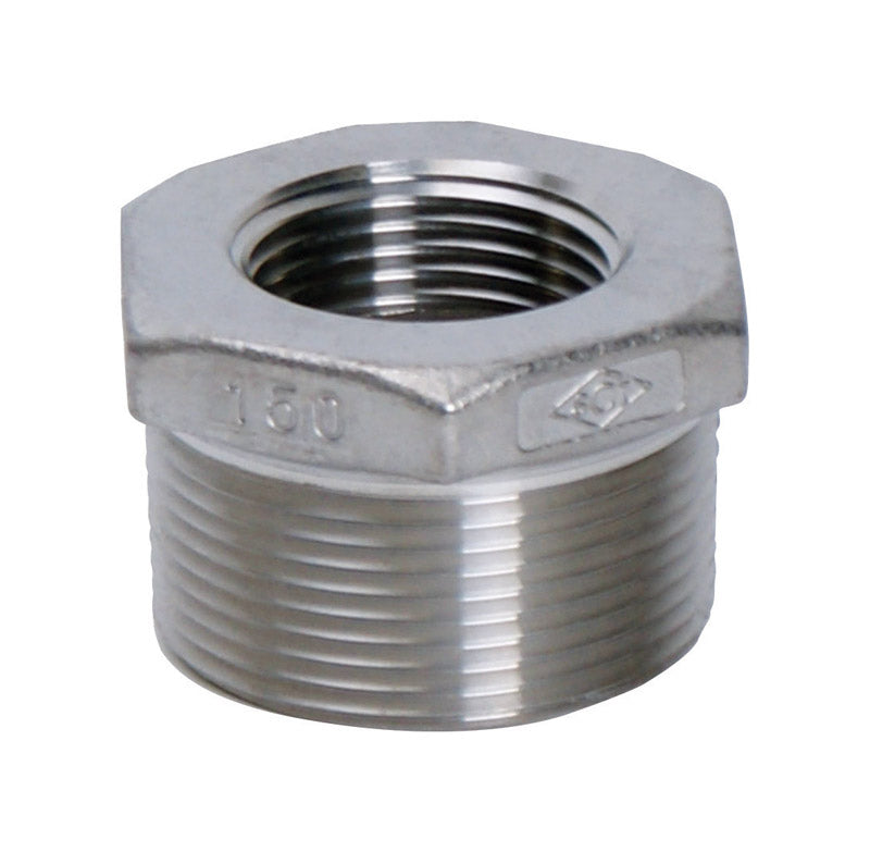 SMITH COOPER - Smith-Cooper 1-1/4 in. MPT X 1/2 in. D FPT Stainless Steel Hex Bushing