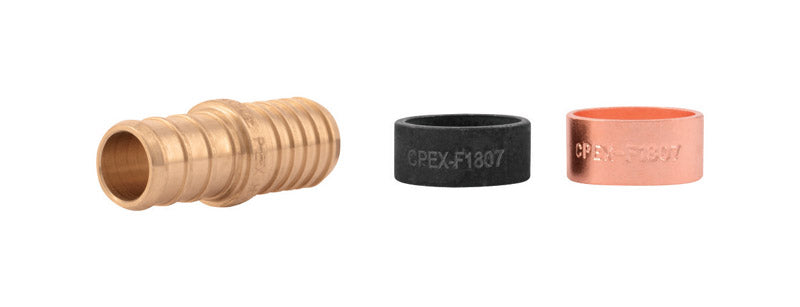 SHARKBITE - SharkBite 1/2 in. PEX Barb Grade Brass Coupling